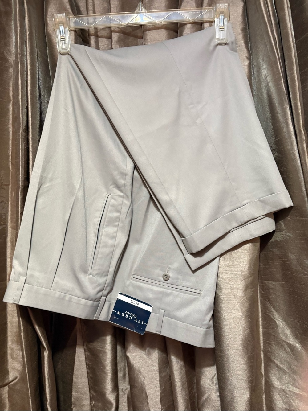 J. Crew Men’s Light Taupe Flat-Front Dress Pants #1845
